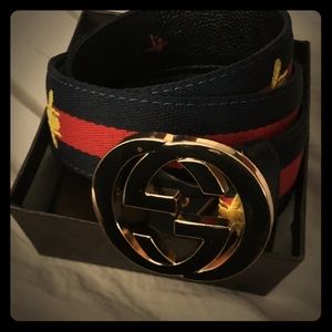 Men's Gucci belt size 32 extra holes